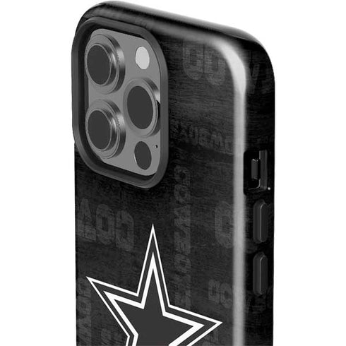 NFL Dallas Cowboys Black & White iPhone 15 Pro Impact Case